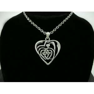 J065 Celtic Heart Necklace All Jewelry Packages with Custom Back Card 