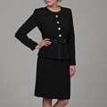 Kasper Womens Black Three piece Beaded Skirt Suit  Overstock