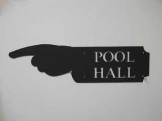 POOL HALL HAND SIGN GAME ROOM MAN CAVE BILLIARDS CUE  