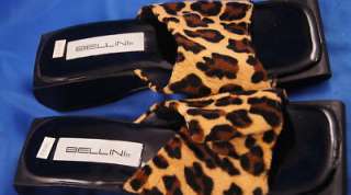 Bellini Leapord Print Heels 8.5 M Womens Sandals  