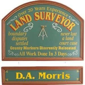  Personalized Land Surveyor Nameboard Sign