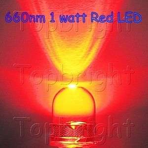 PCs 10mm 1W HighPower Red LED 660nm Plant Grow Light  