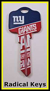 New York NY Giants KW1 KW11 Kwikset NFL House Key Blank  