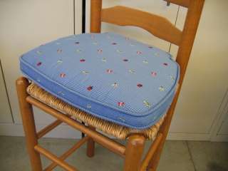 FRENCH COUNTRY LIVING chair pad 7101 BUGS LIFE SLATE  