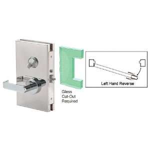 CRL 6x10 LHR Polished Stainless Finish Center Lock with Deadlatch in 