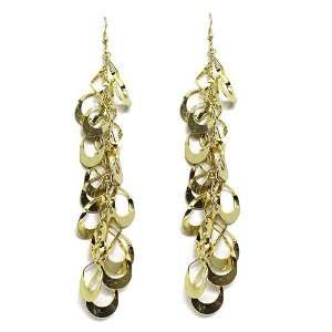  Fashion Dangle Earrings; 6.25L; Gold Metal Jewelry