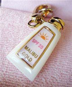 NIB Juicy Couture Malibu Gold Sun Tan Lotion Oil Charm  
