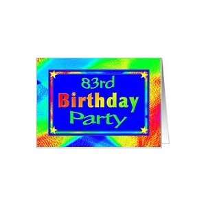    83rd Birthday Party Invitations Bright Lights Card: Toys & Games