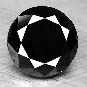  CT FANCY TOP QUALITY DEEP JET BLACK NATURAL DIAMOND  11.12 MM  