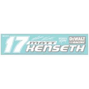 NASCAR Matt Kenseth 4x16 Die Cut Decal