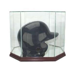  Display Case with Glass Top and Octagon Wood Base