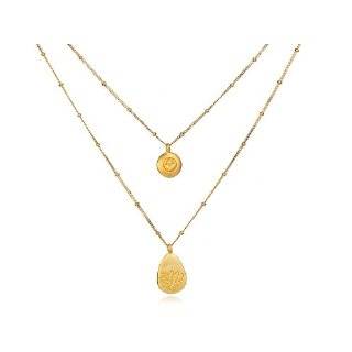   Jewelry Gold Sun and Moon Yellow Gold Pendant Necklace: Jewelry