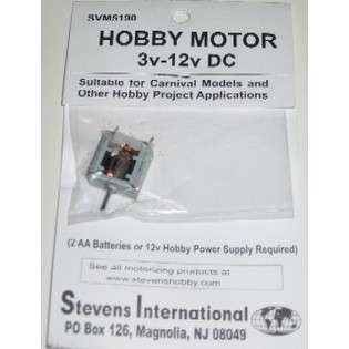 to 12v DC Small Electric Hobby Motor (Flat Sides)  Stevens Motors 