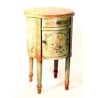 Oriental Furniture Ivory Lacquer Accent Lamp Table