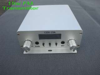 88MHz~108MHz 15W FM stereo PLL broadcast transmitter+ power supply 
