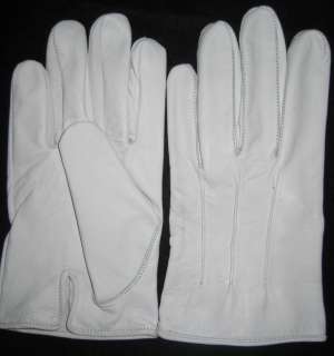   Officers White Leather Dress Ball Gloves   Opera   Formal Wear  