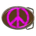   of Grunge 60s Pink Peace Symbol (Brown Background) (Peace Sign, Cool