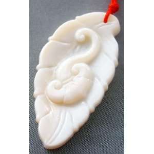  Natural Sea Shell Leaf Ru Yi Amulet Pendant Everything 