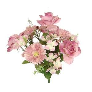   Daisy Mixed Flower Wedding Bush Bouquet   Mauve #t2