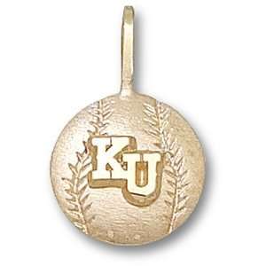  University of Kansas KU Baseball New Pendant (Gold Plated 