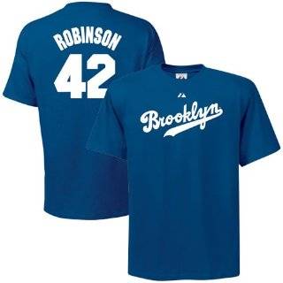   #42 Jackie Robinson Youth Royal Blue Cooperstown Player T shirt