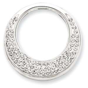   Silver Swarovski Crystal Circle Pendant: West Coast Jewelry: Jewelry