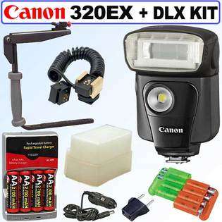   Canon Speedlite 320EX Flash for Canon SLR Cameras Deluxe Bracket Kit