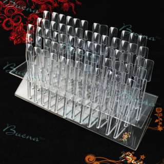   Nail Art Practice Display Design Stand Tool Implements with 64 Tips