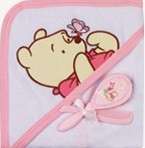 NEW WINNIE THE POOH HOODED TOWEL WITH BRUSH AND COMB, Baby Shower 