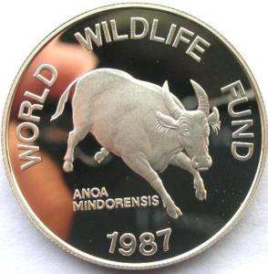 Philippines 1987 Filipino Buffalo Silver Coin,Proof  