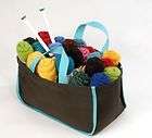 Small (Standard Size) knitting and craft tote bag   Aquamarine (8 11)