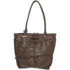 CHOCOLATE NEW YORK Patchwork Shoulder Bag (Brown)