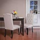  Crown Fabric Off white Dining Chairs (Set of 2)