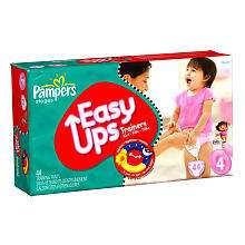 Pampers 44Ct Girls Easy Ups Training Pants Mega Pack   Size 4 