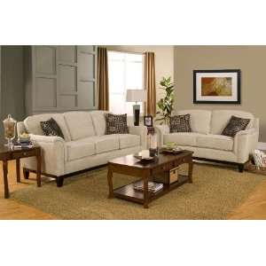  Carver Beige Chenille Sofa Set by Coaster