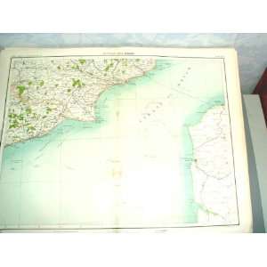  Large 18X14 Antique Map 1898 Dover Calais