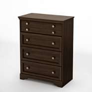 South Shore Sebastian Collection 4 Drawer Chest Mocha at 