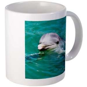  Dolphin in Caribbean Blue Water Ceramic Coffee Mug 