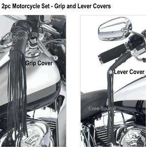   Solid Genuine Leather Handlebar Grip and Clutch Lever Covers  
