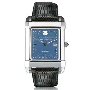   Mens Swiss Watch   Blue Quad Watch with Leather