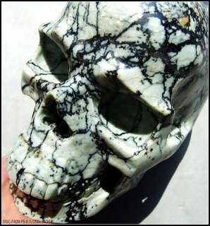 Huge 9.96LB Stunning Network Jasper Crystal Art Skull  