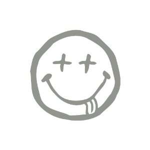  Nirvana Smiley SILVER/GREY vinyl window decal sticker 
