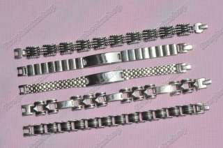 wholesale lots 5pcs stainless steel mens bracelet FREE  