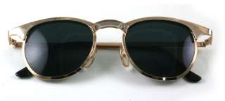 Retro vintage gold metal wayfarer sunglasses Hi Tek  