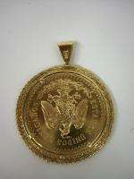 Mexican 1821 1947 Gold 50 Pesos Coin 37.5 grams Pure Gold Pendant 