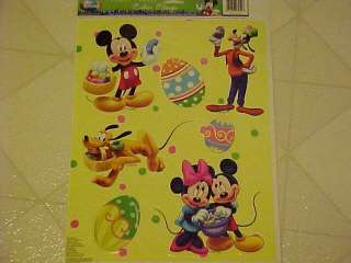 NEW DISNEY MICKEY MOUSE & FRIENDS EASTER WINDOW CLINGS  