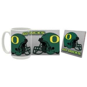  Oregon Mug & Coaster Gift Box Combo Oregon Ducks Beverage 