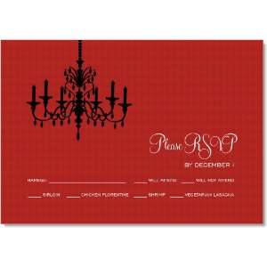  Silhouette Champagne Toast Bright Red Response Cards
