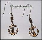 NEW~~Hand Made Large Light Weight Nautical Anchor Earrings New 3.5