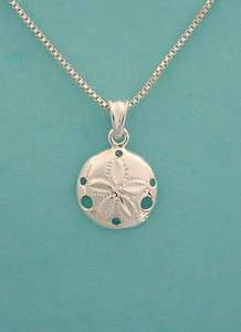   Silver Sand Dollar Seashell Charm Necklace 18 Inch Sea Life New